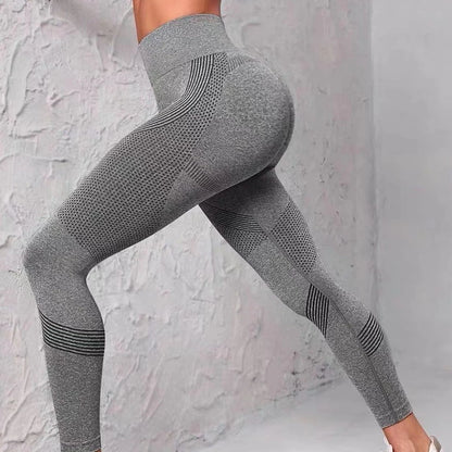Seamless High-Waisted Leggings – Sculpting Fit & Breathable Comfort